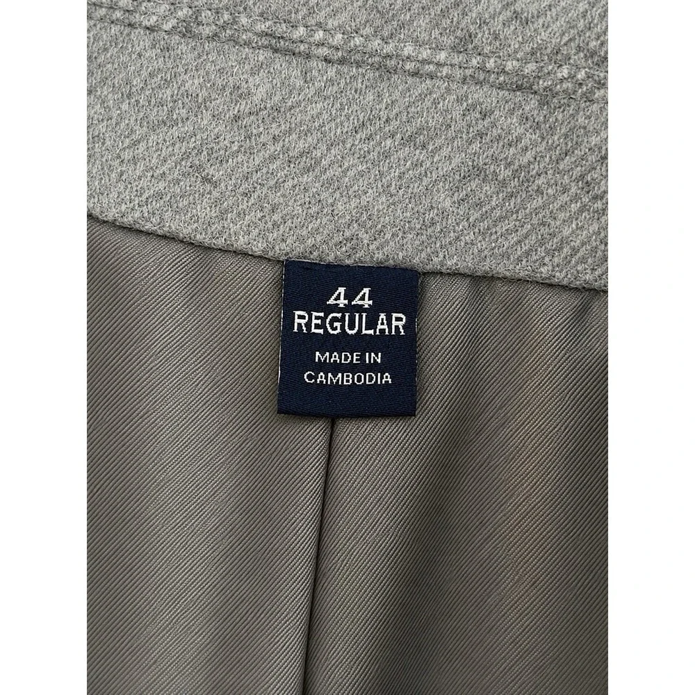 NWT Joseph Abboud Light Gray Wool Blend Topcoat Overcoat Men's 44R